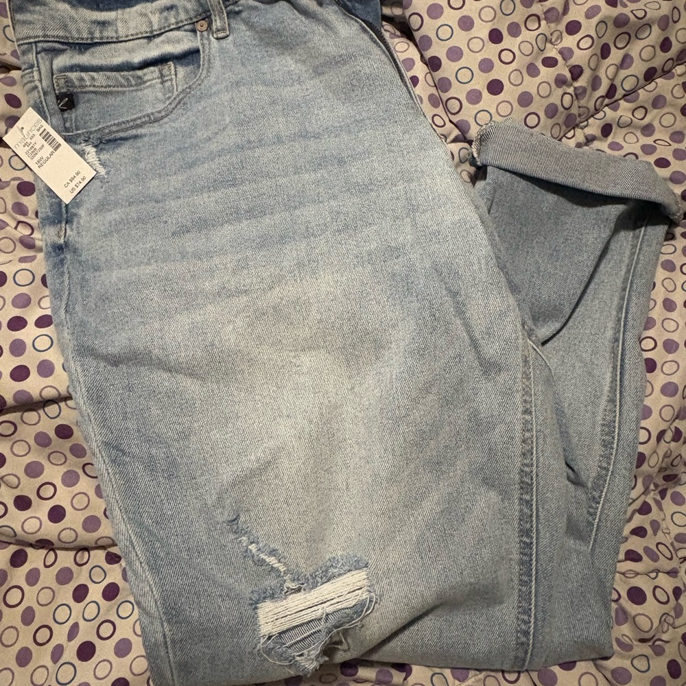 KanCan High Rise Boyfriend Jeans - Denim Blue - Picture 2 of 8
